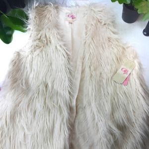 Faux Fur Vest New L